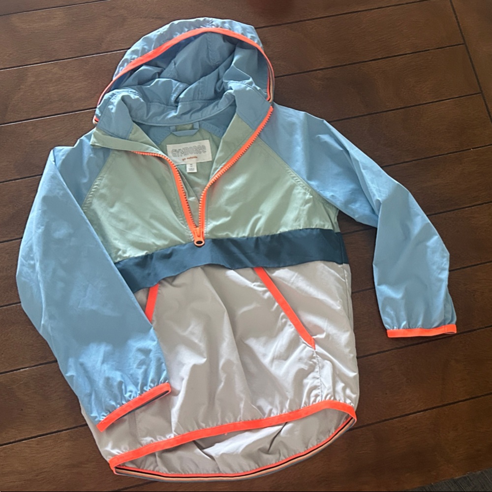 Gymboree Kids pullover windbreaker with Orange Accents